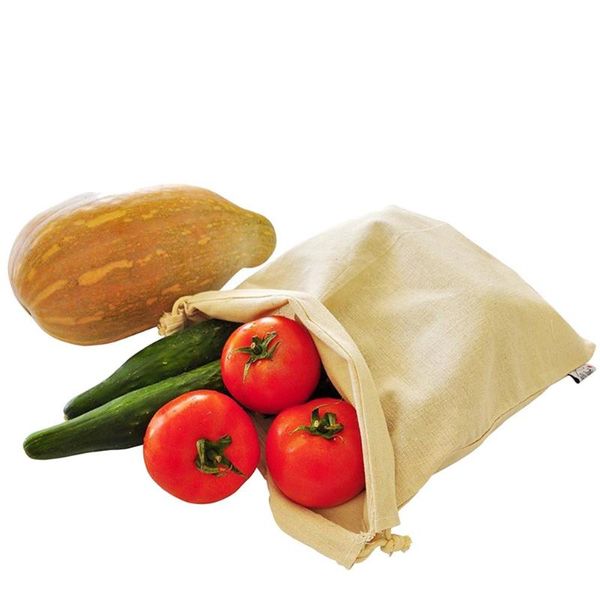 

storage bags 2pcs/set drawstring bag organic cotton environmentally friendly shopping