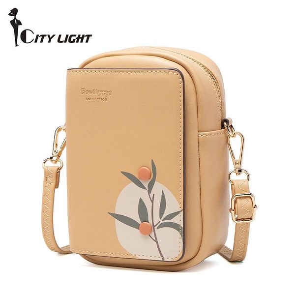 

evening bags printing multifunction shoulder for women phone pocket wallet female small crossbody ladies mini messenger purse
