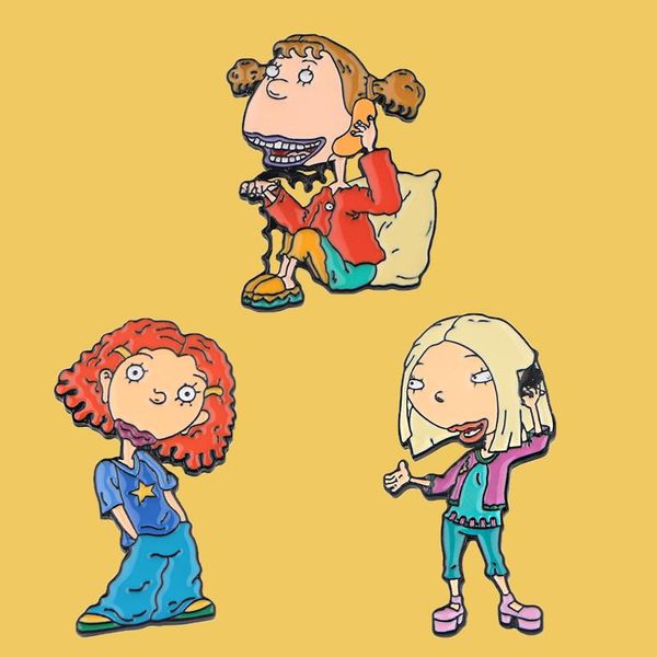 

pins, brooches sp944 anime girl creativity enamel pins badge for backpack collar lapel pin hat jewelry birthday gifts friends children, Gray