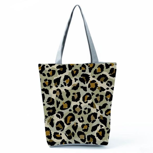 

evening bags leopard print shoulder bag fashion women's high capacity handbag eco friendly shopping portable beach practical tote