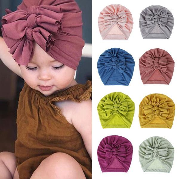 

baby hat for girls bows turban hats infant pgraphy props cotton kids beanie baby cap accessories children hats1, Yellow