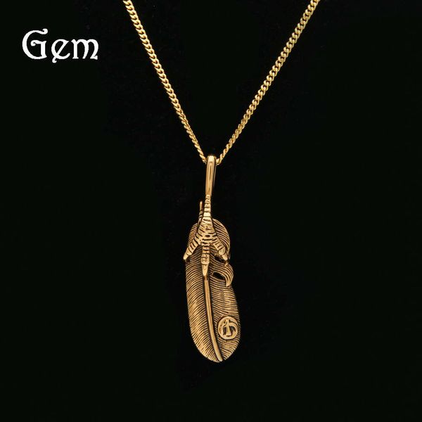 

hip hop eagle claw feather pendant new indian hip hop jewelry, Silver