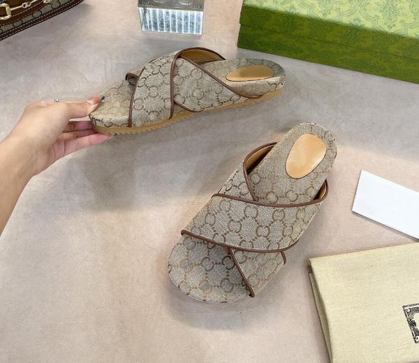 

double g multicolor canvas slippers designer luxury men women sandals strappy buckle slipper webbing sandal classics fashion qulality with b, Black