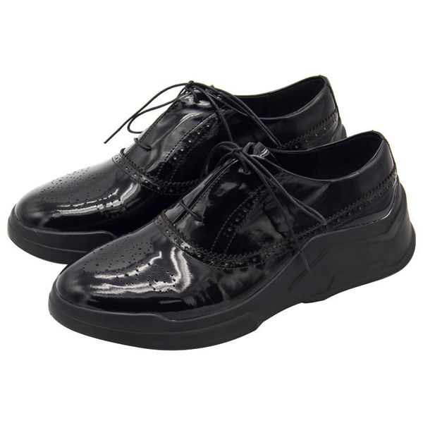 

dress shoes handmade carved brogue black oxfords lace up for men genuine leather wedding