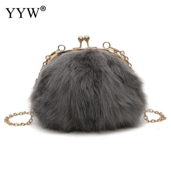

evening bags plush pu leather shell shape crossbody bag style with chain solid more colors for choice sold by pc