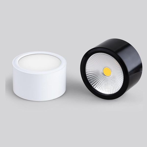

ceiling lights dimmable led downlights 6w 10w 14w 20w cob lamp spot ac85-265v wall indoor lighting white black