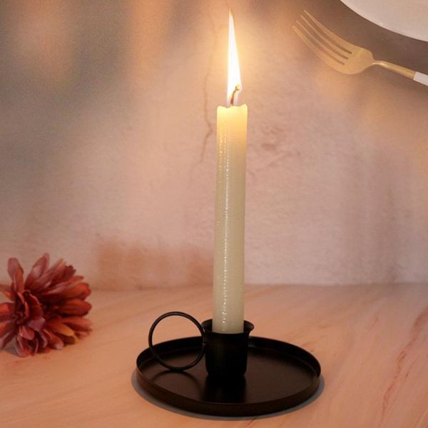

candle holders 2pcs retro iron window home decoration nordic style teacup shape holder candlestick indoor wedding matte black table top