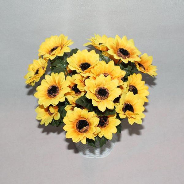 

decorative flowers & wreaths simulation sunflower bouquet aux artificial plastic sun flower dance props hand home decorations