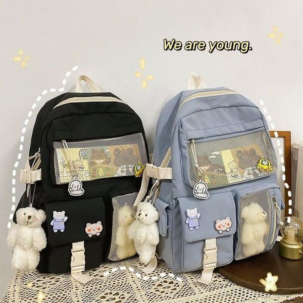 

backpack kawaii nylon women fashion waterproof rucksack for teen girls school bag cute student bookbag travel mochila