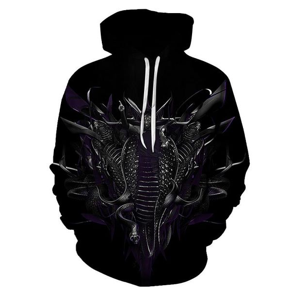 

men's hoodies & sweatshirts 2021 japanese animation autumn men loose fashion retro seven dragon hoodie thin handsome primary and middle, Black