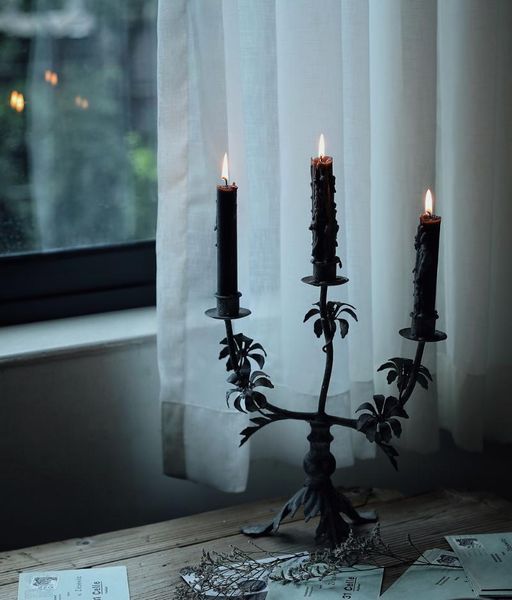 

european retro candelabra vintage three-head christmas tall candlestick metal country wedding decorations ins shooting props c6h