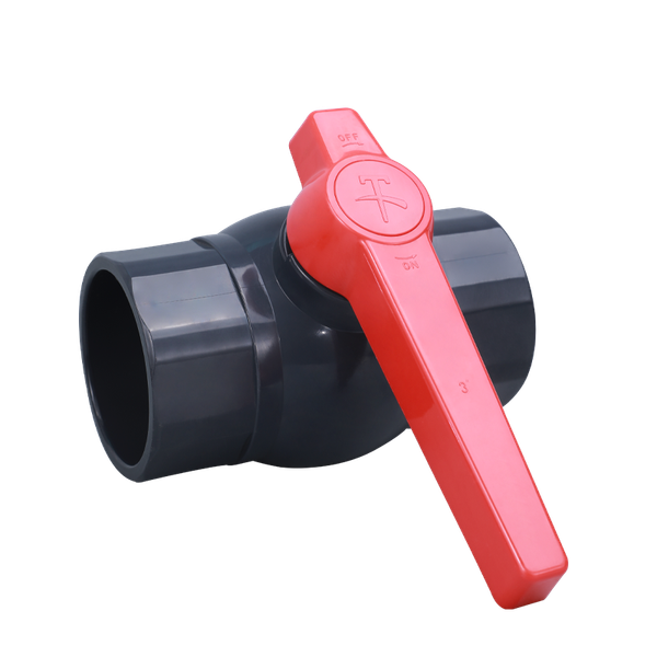 

1/2" 3/4" 1" inline pvc ball valve single handle shut-off valves ibc water tank pipe connector for sewer hose swimming pool