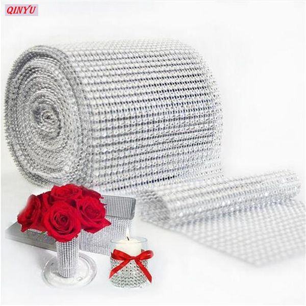 

90cm mesh trim bling diamond wrap cake roll tulle crystal ribbons party wedding decoration party supplies 6zhh193