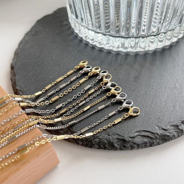 

chains european and american fashion clavicle chain side cross square column necklace femininity simple accessories, Silver