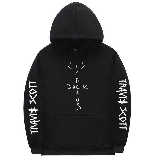 

hip hop singer travis scott mj fleece 20ss co branded hoodie, Black