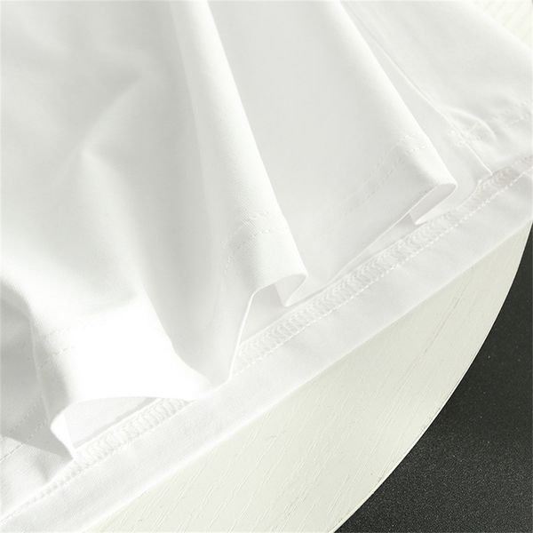 

2021 summer fashion brand xiaoxiangjia simple cha letter printing slim short sleeve t-shirt for men and womenli, White