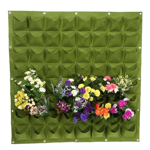 

planters & pots 72 bags wall mount hanging bag planting home supplies multi pockets diy grow planter vertical vegetable garden room