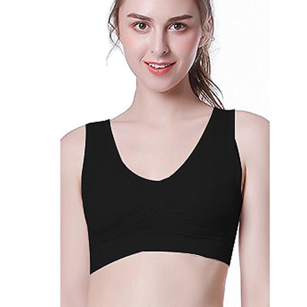 

summer new women's sports jacket supports comfortable hollow mesh patchwork solid color breathable shockproof fitness underwear, White;black