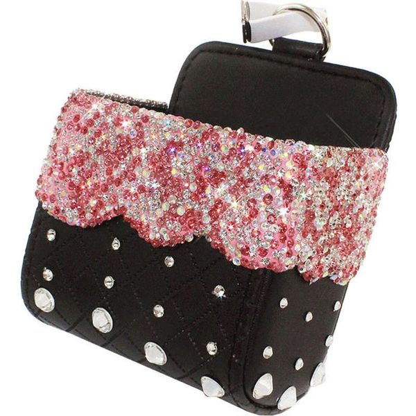 

car organizer air outlet bag with diamond conditioning full of stars storage phone