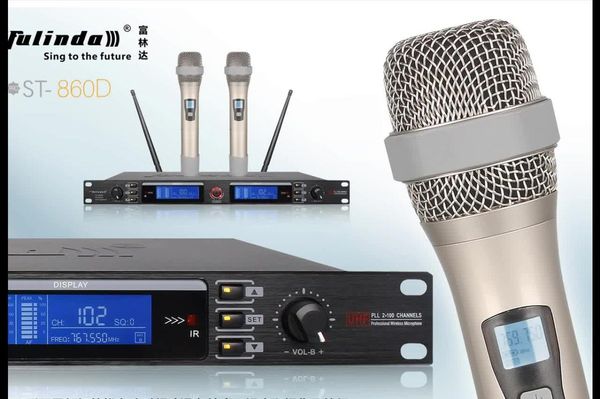 

microphones uhf professional wireless microphone system, karaoke