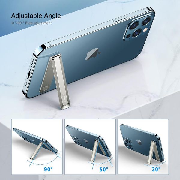 

cell phone mounts & holders foldable mobile holder magnetic invisible zinc alloy wear resistant stable deskstand mini portable adjustabl