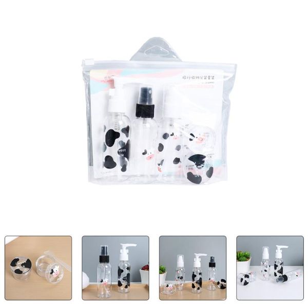 

storage bottles & jars 1 set cartoon cow spray bottle sub skin care product travel