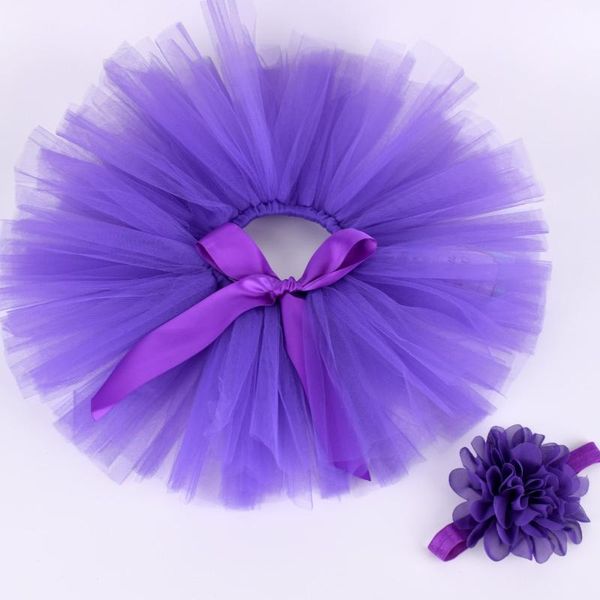 

purple baby girls fluffy tutu skirt & headband set newborn p prop costume infant birthday tulle tutus outfit for 0-12m, Blue