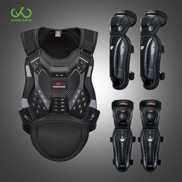 

wosawe sleeveless motocross armor jacket body bandage chest ski back protection suit motorcycle sports protective gear adult