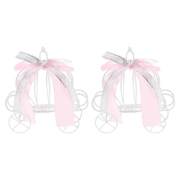 

gift wrap 2pcs wedding candy boxes iron box hollow out pumpkin carriage shape