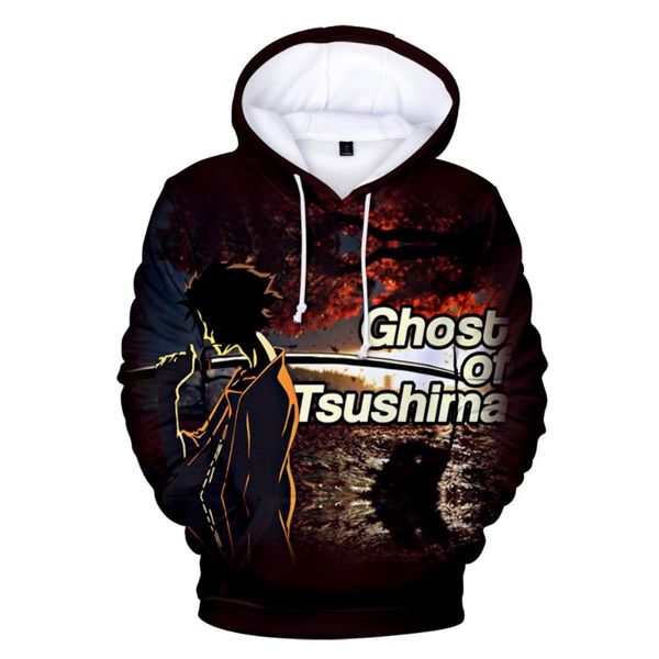 

men's hoodies & sweatshirts hisoka 3d cosplay graphic ghost of tsushima hoodie long sleeve hoody casual hooded full, Black