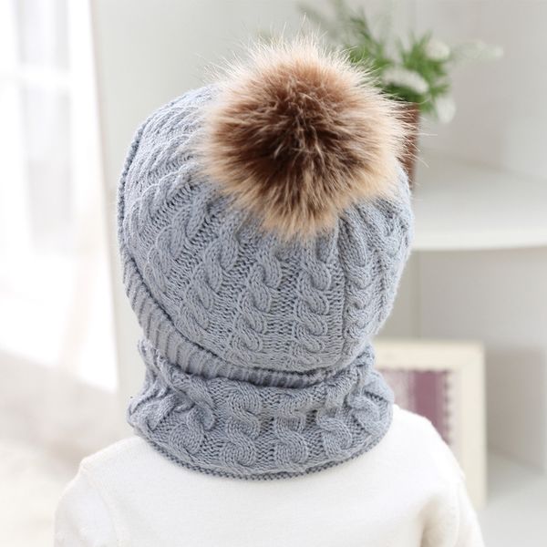 

baby kids winter warm hat scarf solid color beanie crochet kids cute hat new born hat cap baby, kids & maternity suit for 0-3t, Yellow