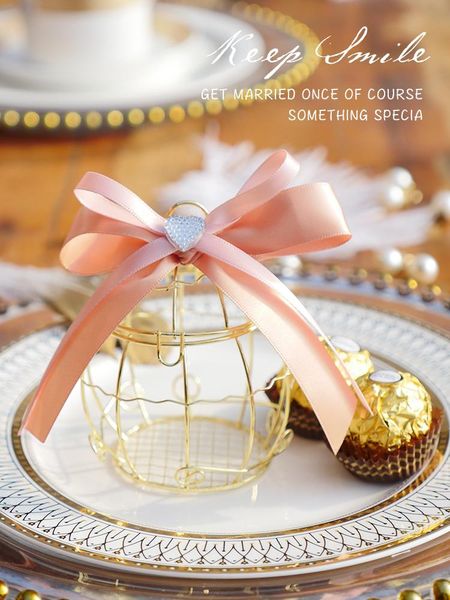 

gift wrap 20pcs creative candy box love drill birdcage metal bags wedding favor baby shower packaging chocolate party supplies