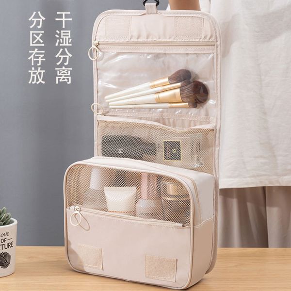 

2021 Hook Wash Women's Large Capacity Multifunctional Portable Cosmetic Storage Bag, Gray