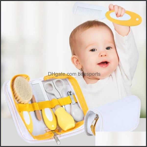 Ванная комната ванная комната для дома Gardeth Aessory Set 6pcs/Set Baby Health Care Kit Born Kid Grooming Noving Hair Crash Daily Tools Del Del Del