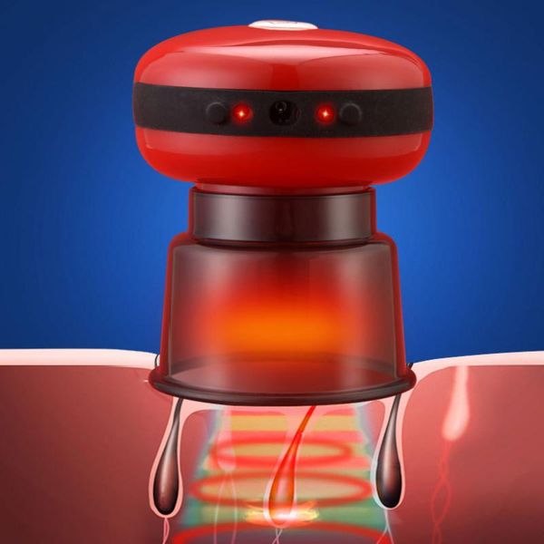 

electric massagers cupping massager slimming rechargeable and adjustable with red light therapy scraping thermotherapy massage