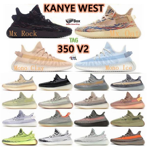 

2021 kanye west men shoe yeezy 350 v2 woman mesh running shoes pearl tail light cinder 3m static black reflective zebra mens womens fashion