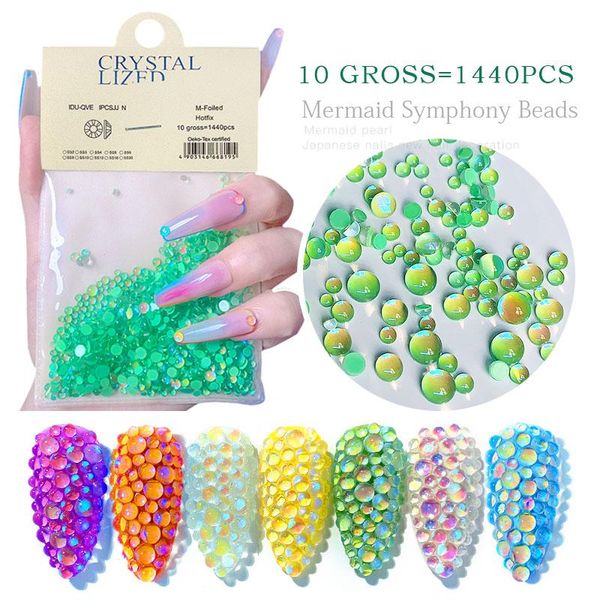 

nail art decorations misscheering 1440 pcs/bag symphony aurora 2021 fashion mixed nails accessories for diy manicure design, Silver;gold