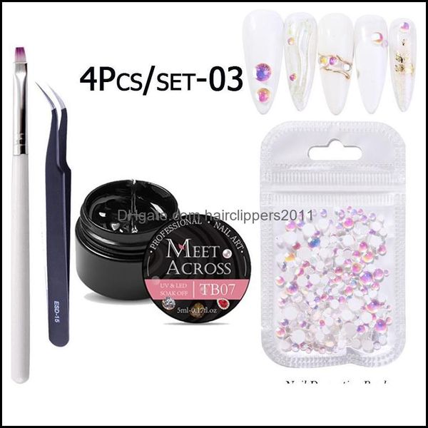 

nail art kits & salon health beauty 4 pcs rhinestones glue set for 3d decorations acrylic beads decoration diy flatback manicure drop delive