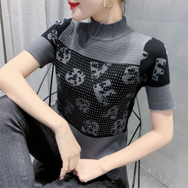 

women's sweaters short-sleeve shirt, sweater for women, , spring, so2f, White;black