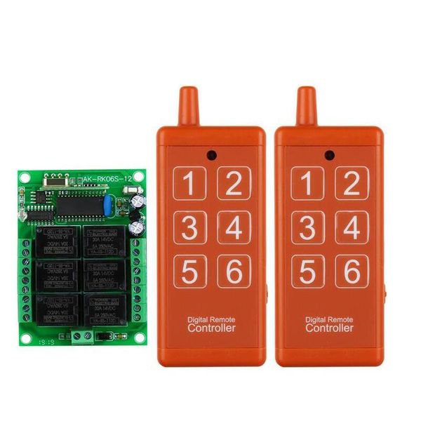 

remote controlers universal 433mhz dc 12v 6 channel rf wireless radio control switch system receiver transmitter with usb interface