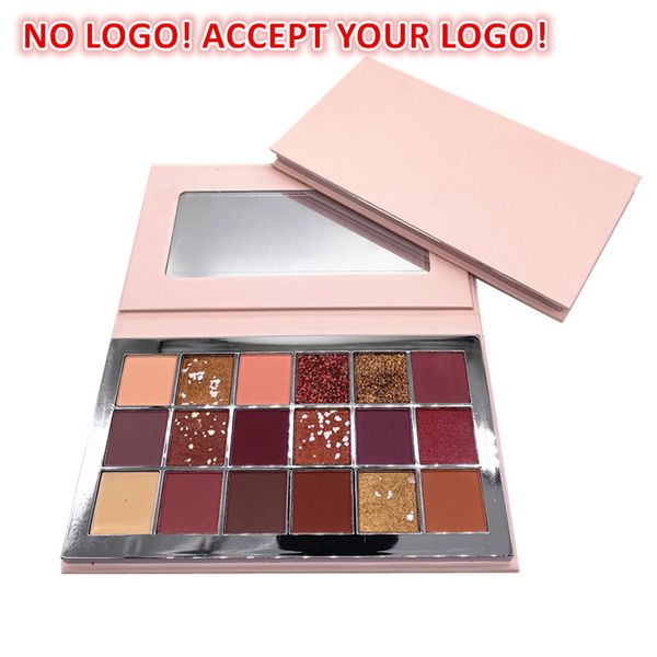 KEINE Marke! 18-Farben-Glitzer-Lidschatten-Palette Matte Shimmer Smokey Eye Shadow Makeup Kit akzeptiert Ihr Logo
