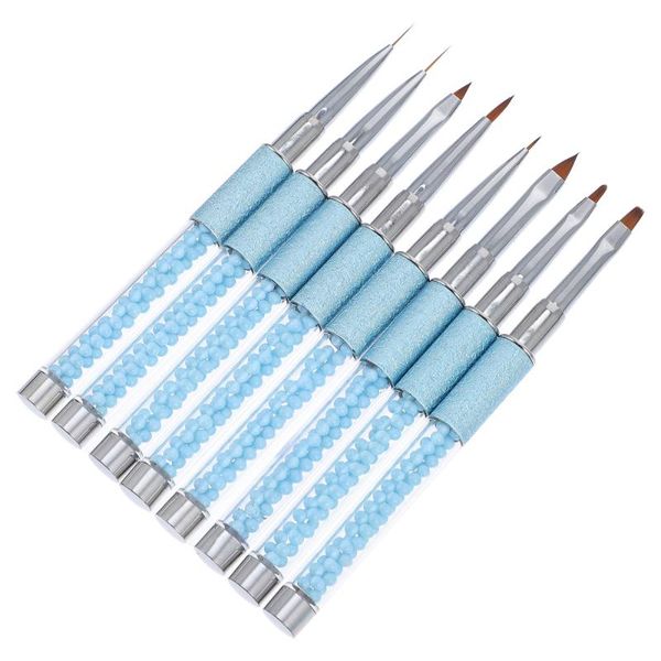 

nail brushes 8pcs brush set art tips acrylic painting, Yellow