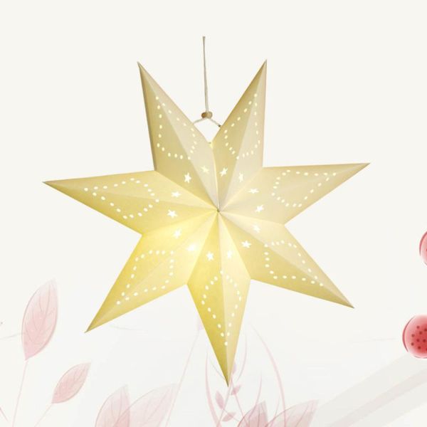 

party decoration hollow out paper lantern stars shaped lampshade festival hanging decorations for birthday holiday (white)
