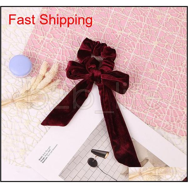 

girls velvet headrope women hair bow headband velvet elastic hair ropes scrunchies hair ti qylxib new_dhbest, Silver