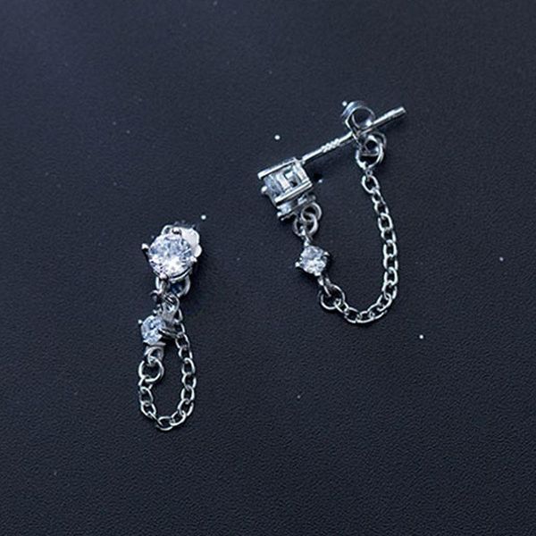 

stud arrivals s925 sterling silver earring with zirconia real jewelry women studs birthday gift es057, Golden;silver