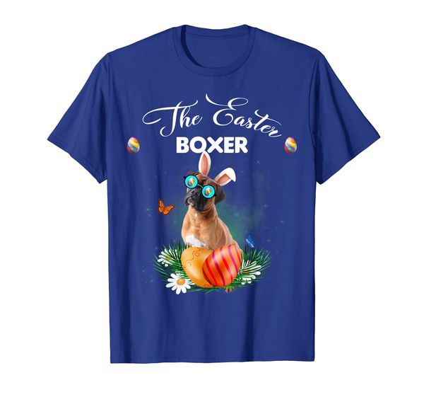 

Boxer Bunny Easter Day Dog Gifts T-Shirt, White;black