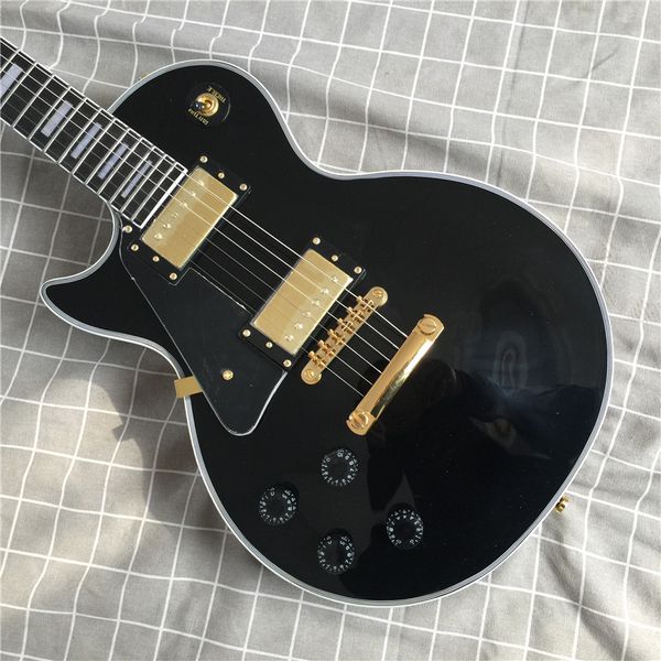 

sell custom electric guitar classic left hand black color mahogany rosewood fingerboard can come to figure