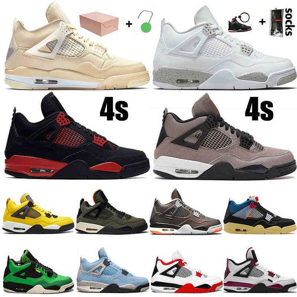 

2021 with box womens mens jumpman 4s sail 4 iv basketball shoes starfish la x analyzes taupe haze university blue trainers sneakers size us
