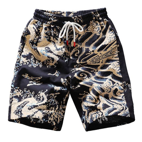 

2021 new electric cotton summer men shorts printed plus size hip hop streetwear vintage short homme sweatpants t80d, White;black