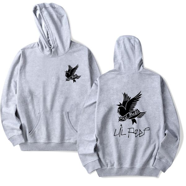 

lil peep fashion hoodies men women autumn spring winter hooded casual sweatshirts, Black